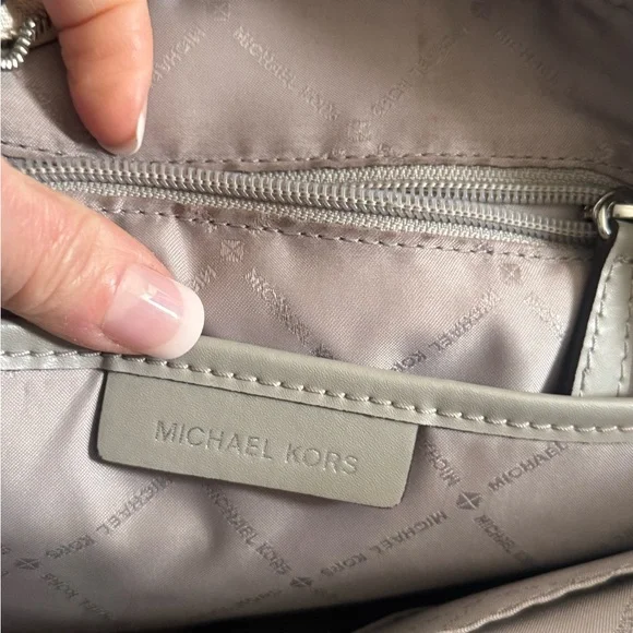 Michael Kors Metallic Tan Backpack - Picture 2 of 6